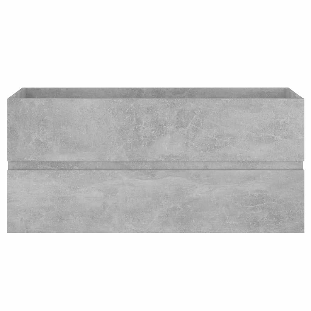 804768 vidaXL Sink Cabinet Concrete Grey 100x38,5x45 cm Engineered Wood