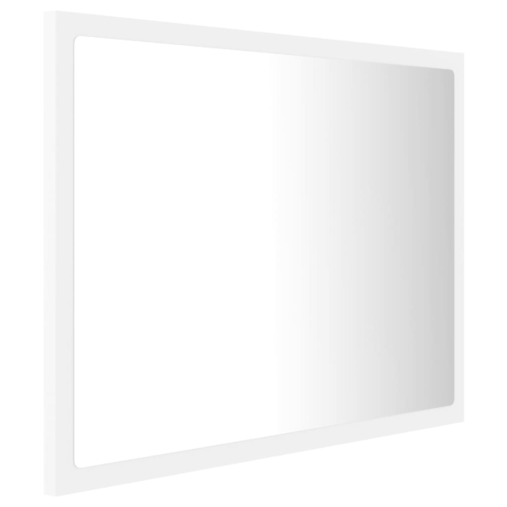 vidaXL LED Bathroom Mirror White 60x8.5x37 cm Acrylic