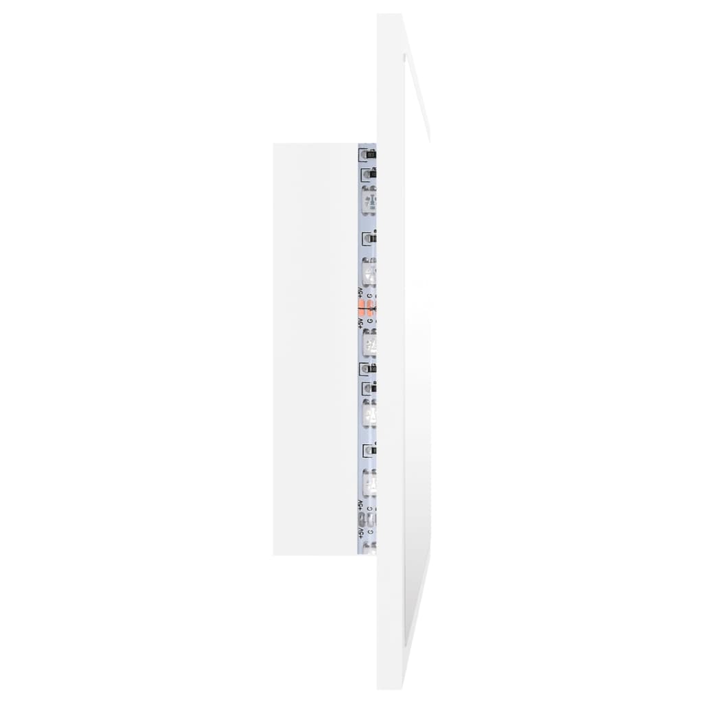 vidaXL LED Bathroom Mirror White 60x8.5x37 cm Acrylic