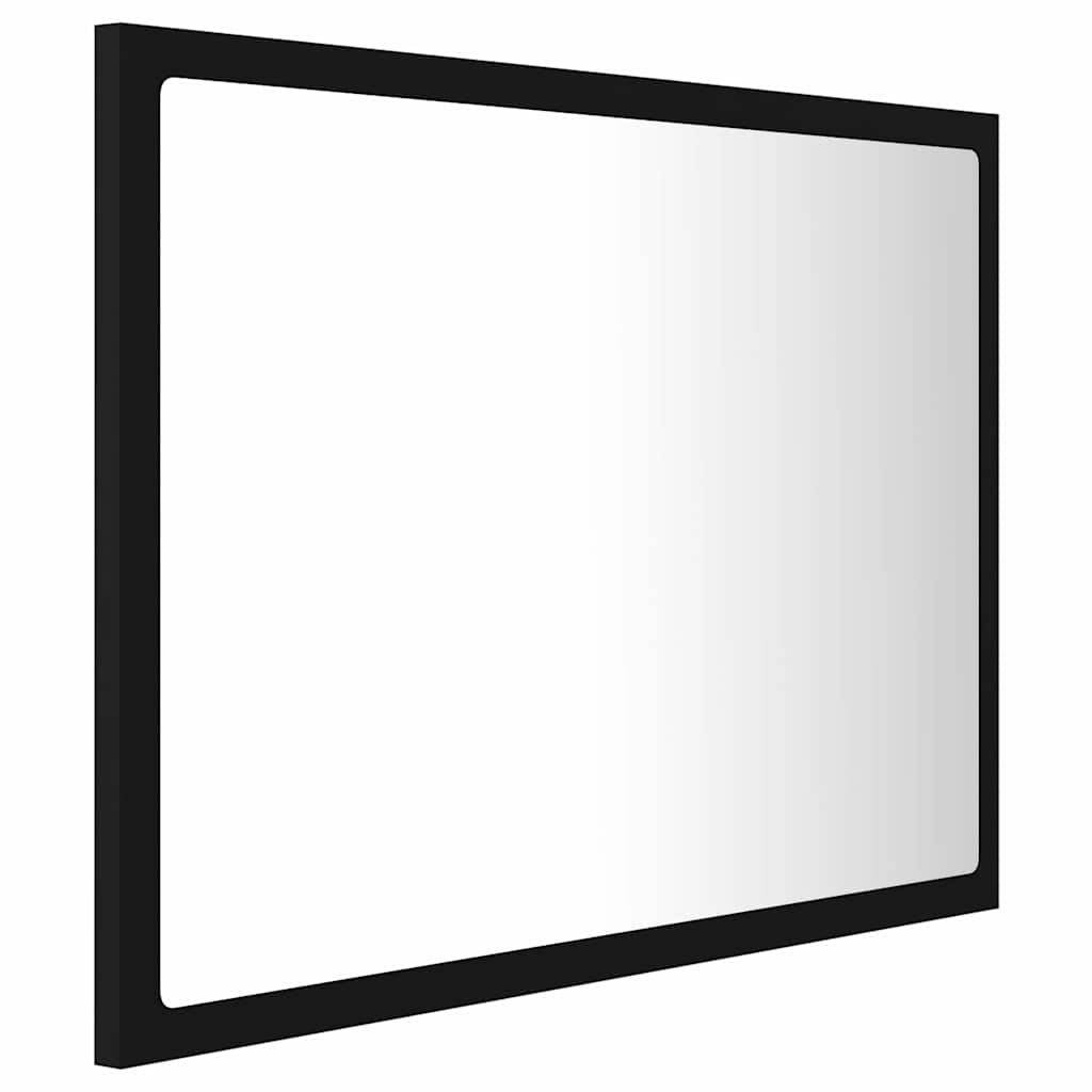 804917 vidaXL LED Bathroom Mirror Black 60x8,5x37 cm Acrylic