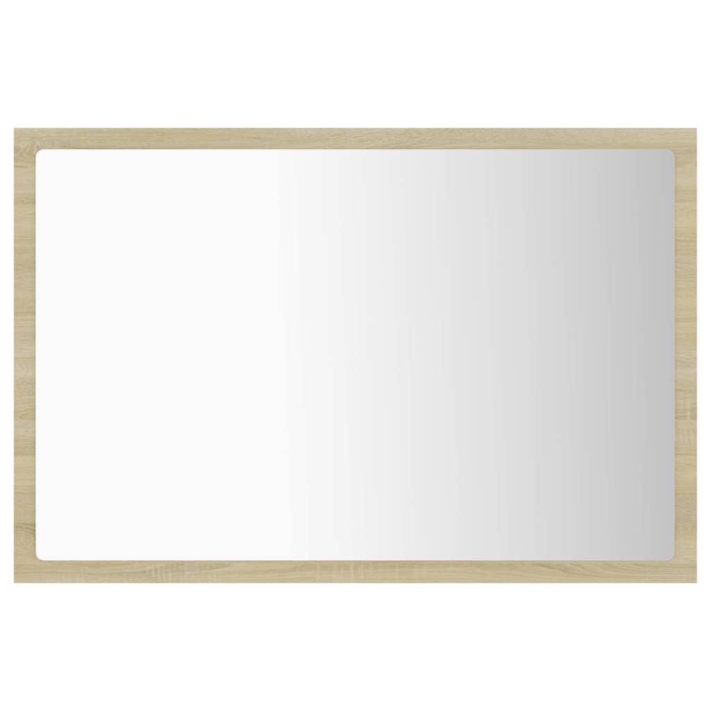 804919 vidaXL LED Bathroom Mirror Sonoma Oak 60x8,5x37 cm Acrylic