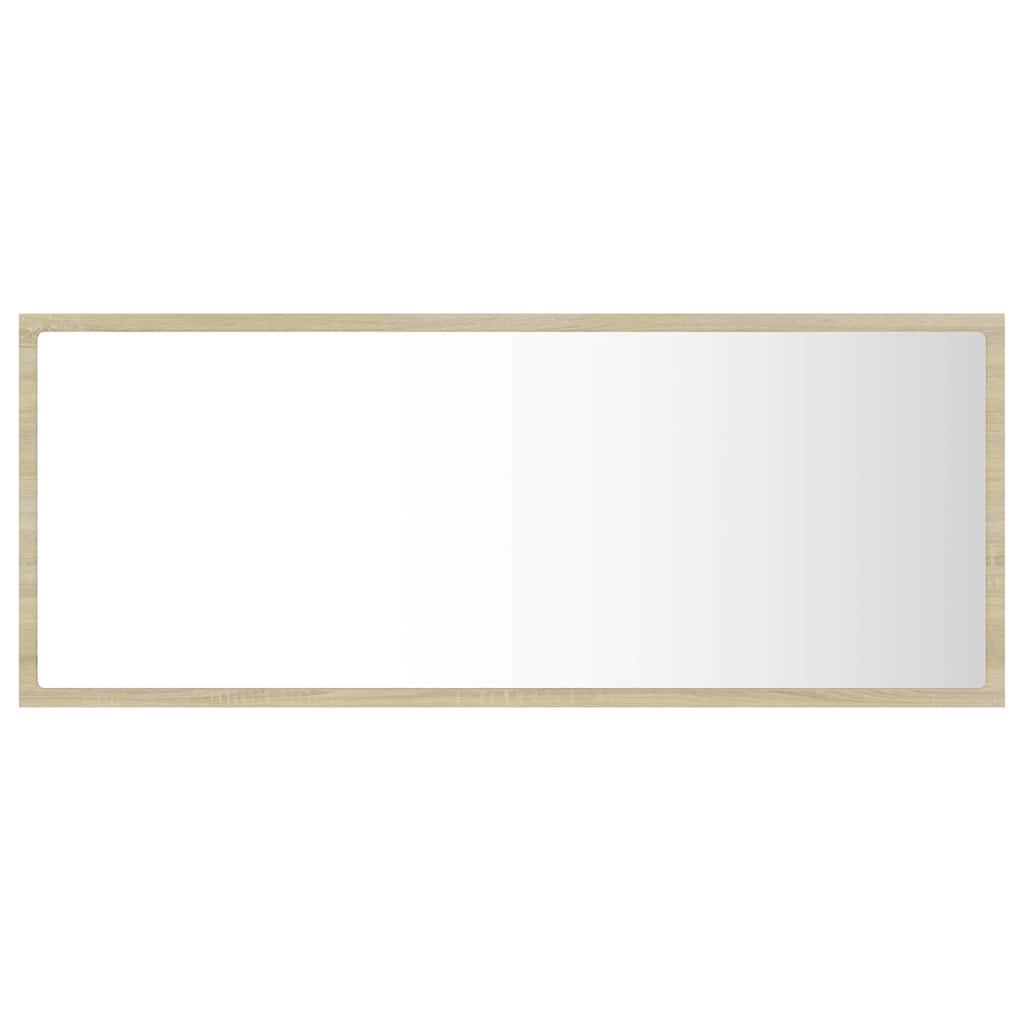 804943 vidaXL LED Bathroom Mirror Sonoma Oak 100x8,5x37 cm Acrylic
