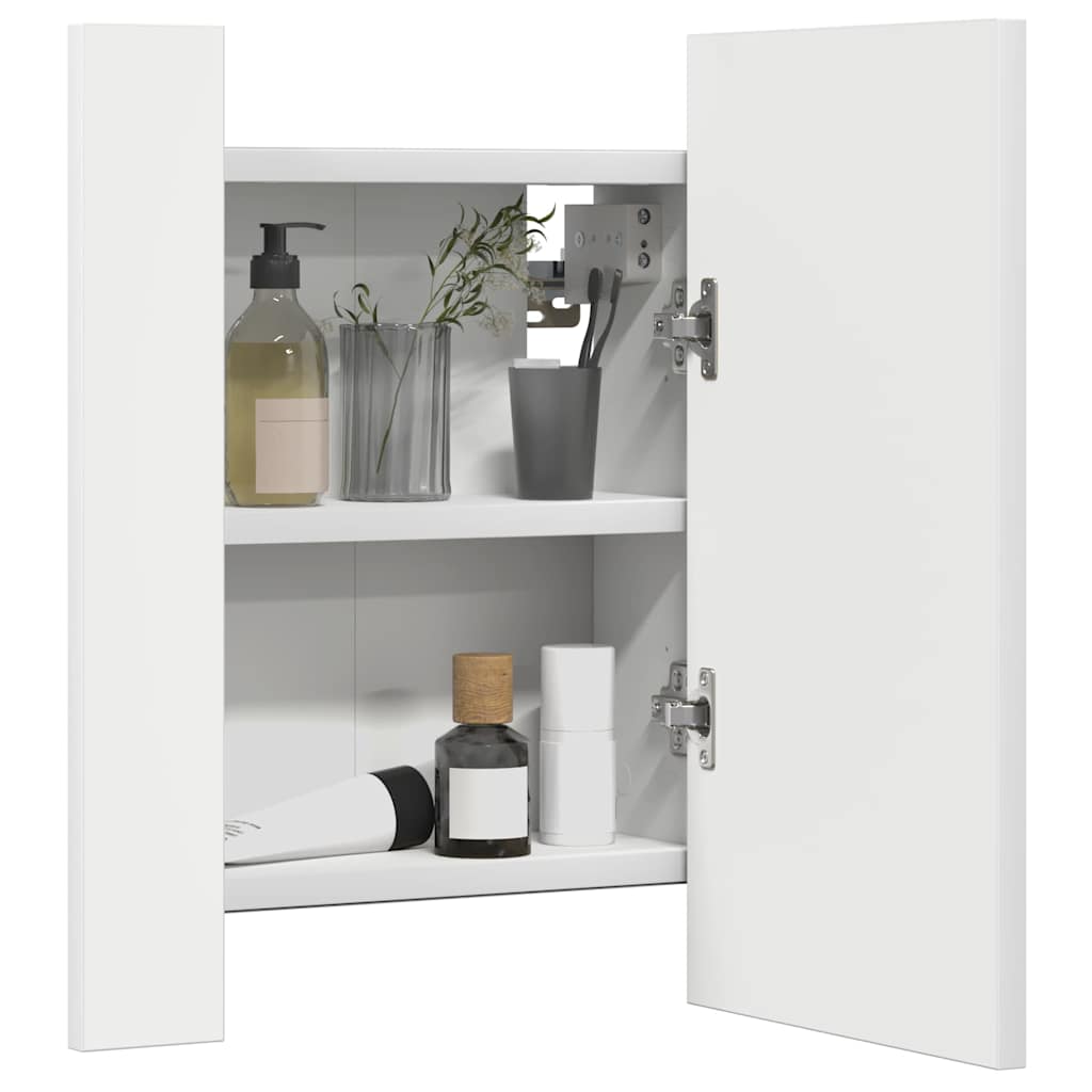 804948 vidaXL LED Bathroom Mirror Cabinet White 40x12x45 cm Acrylic