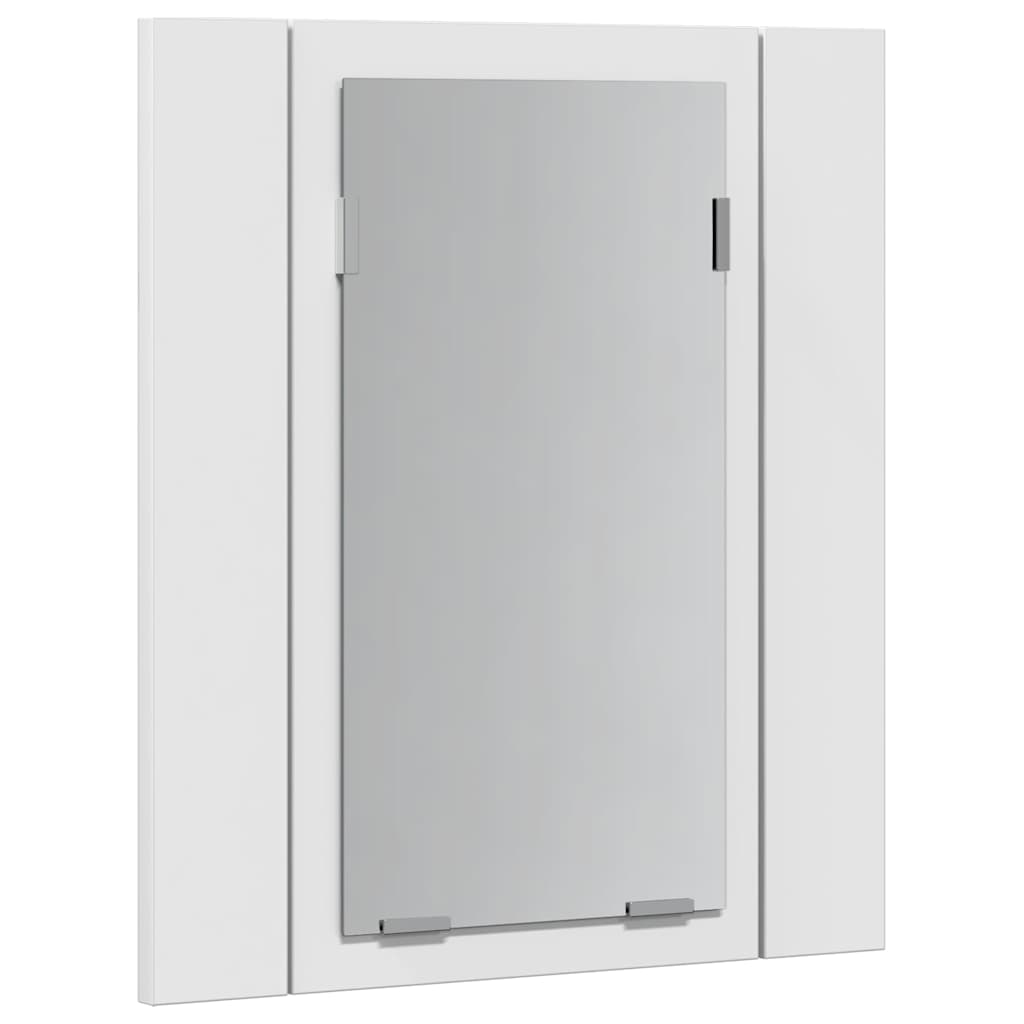 804948 vidaXL LED Bathroom Mirror Cabinet White 40x12x45 cm Acrylic
