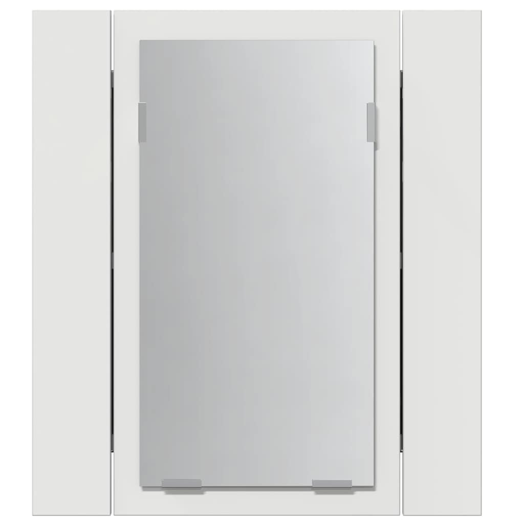 804948 vidaXL LED Bathroom Mirror Cabinet White 40x12x45 cm Acrylic