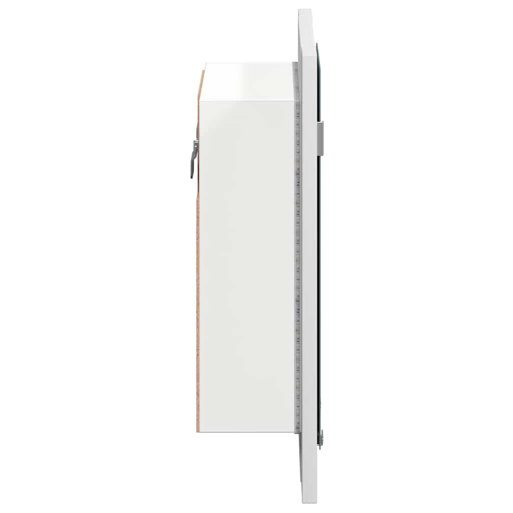 804948 vidaXL LED Bathroom Mirror Cabinet White 40x12x45 cm Acrylic