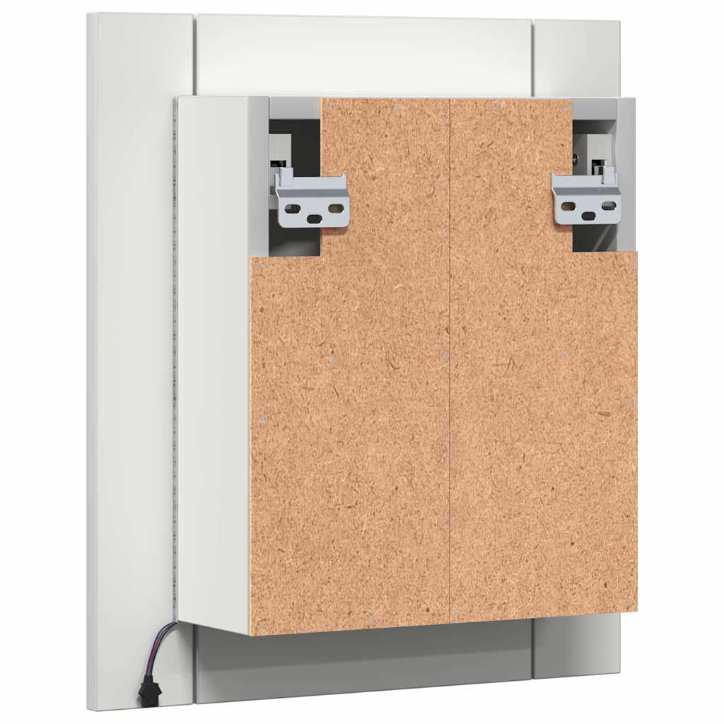 804948 vidaXL LED Bathroom Mirror Cabinet White 40x12x45 cm Acrylic