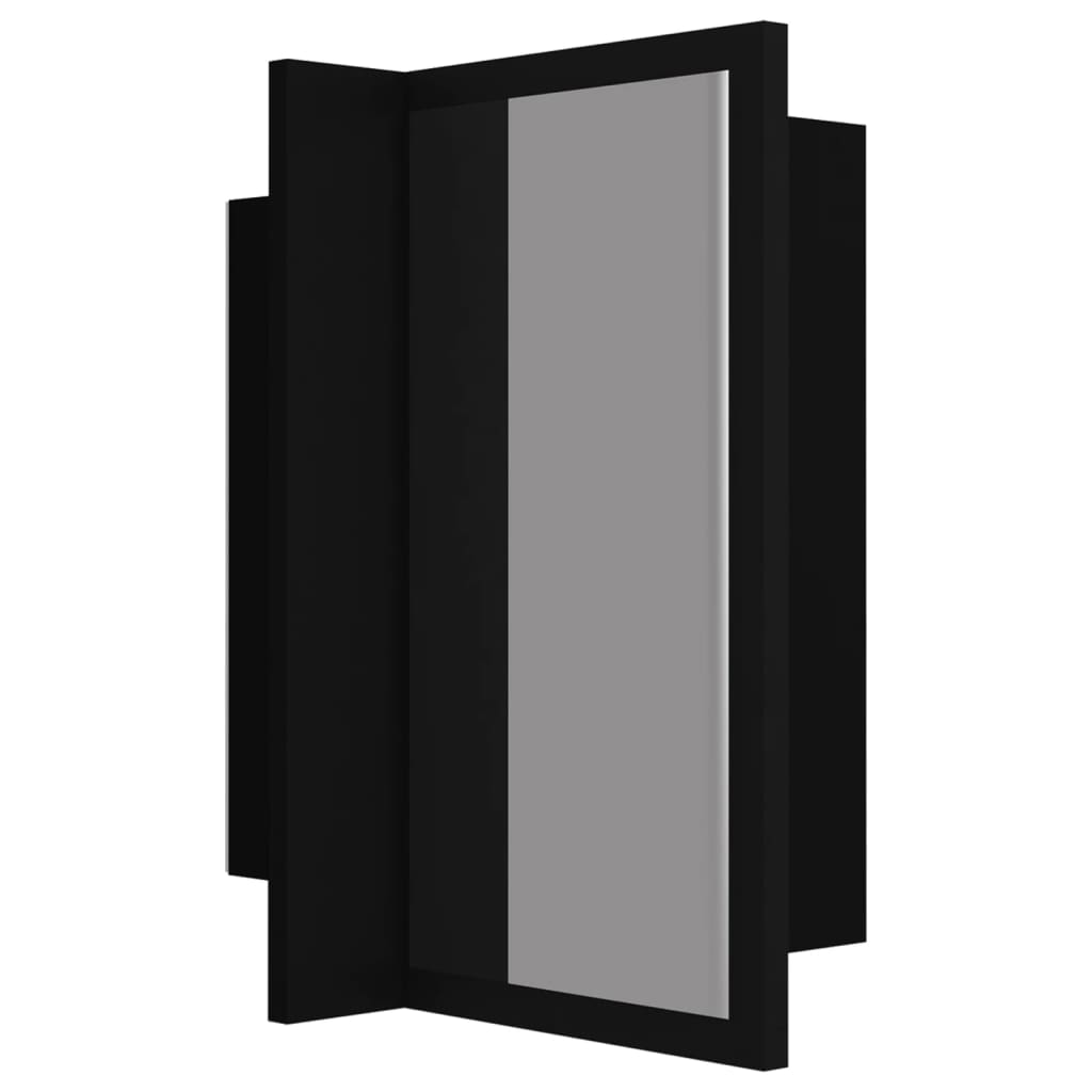 vidaXL LED Bathroom Mirror Cabinet Black 40x12x45 cm Acrylic