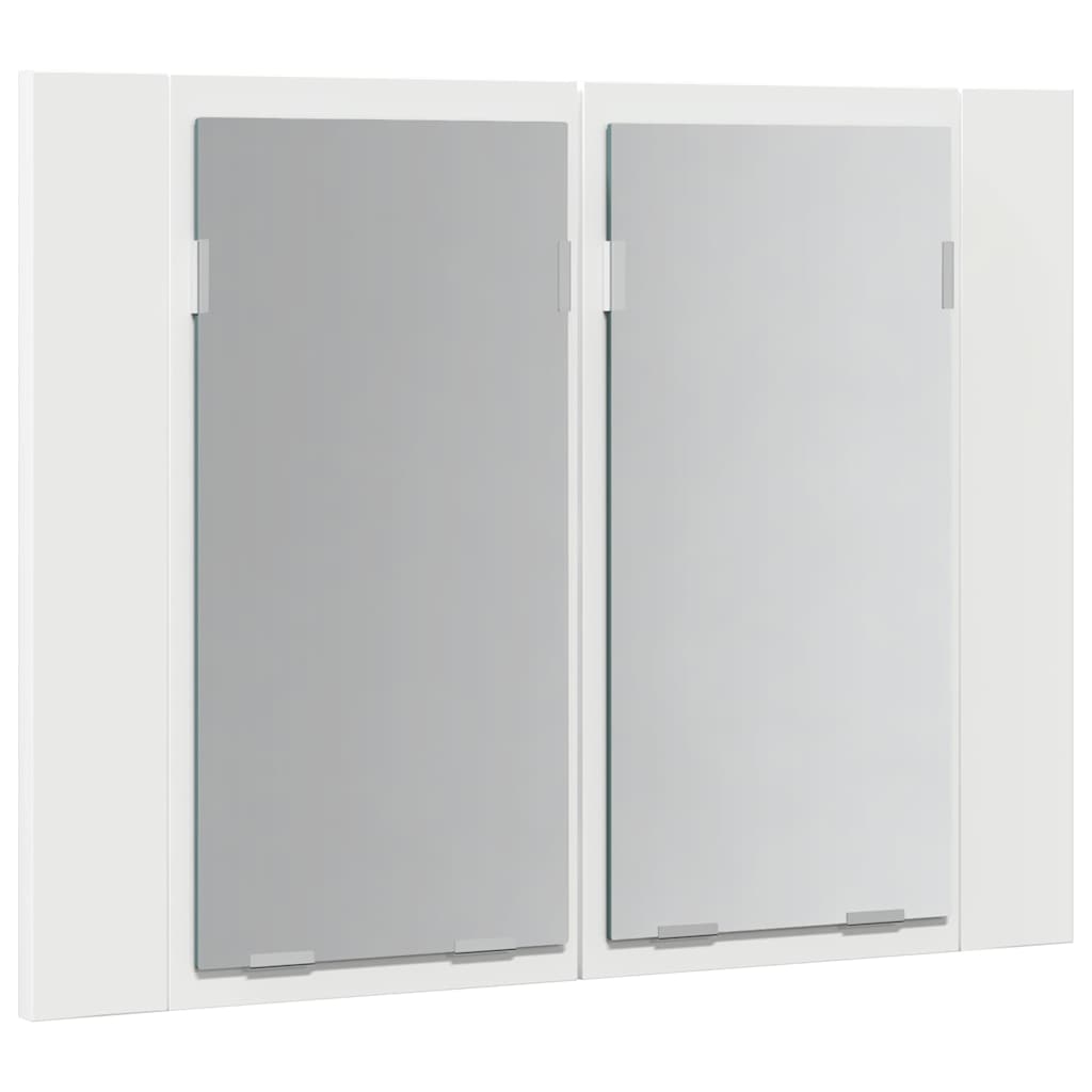 804956 vidaXL LED Bathroom Mirror Cabinet White 60x12x45 cm Acrylic
