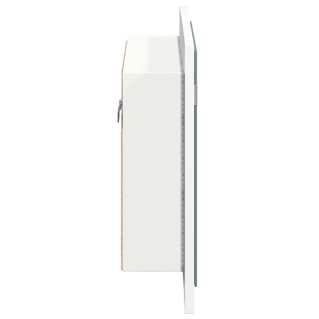 804956 vidaXL LED Bathroom Mirror Cabinet White 60x12x45 cm Acrylic