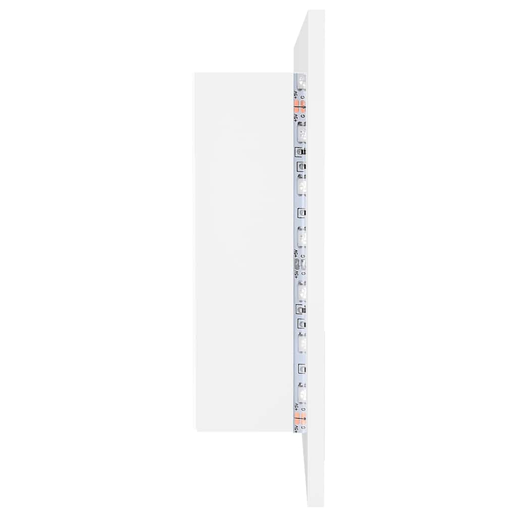 804972 vidaXL LED Bathroom Mirror Cabinet White 90x12x45 cm Acrylic