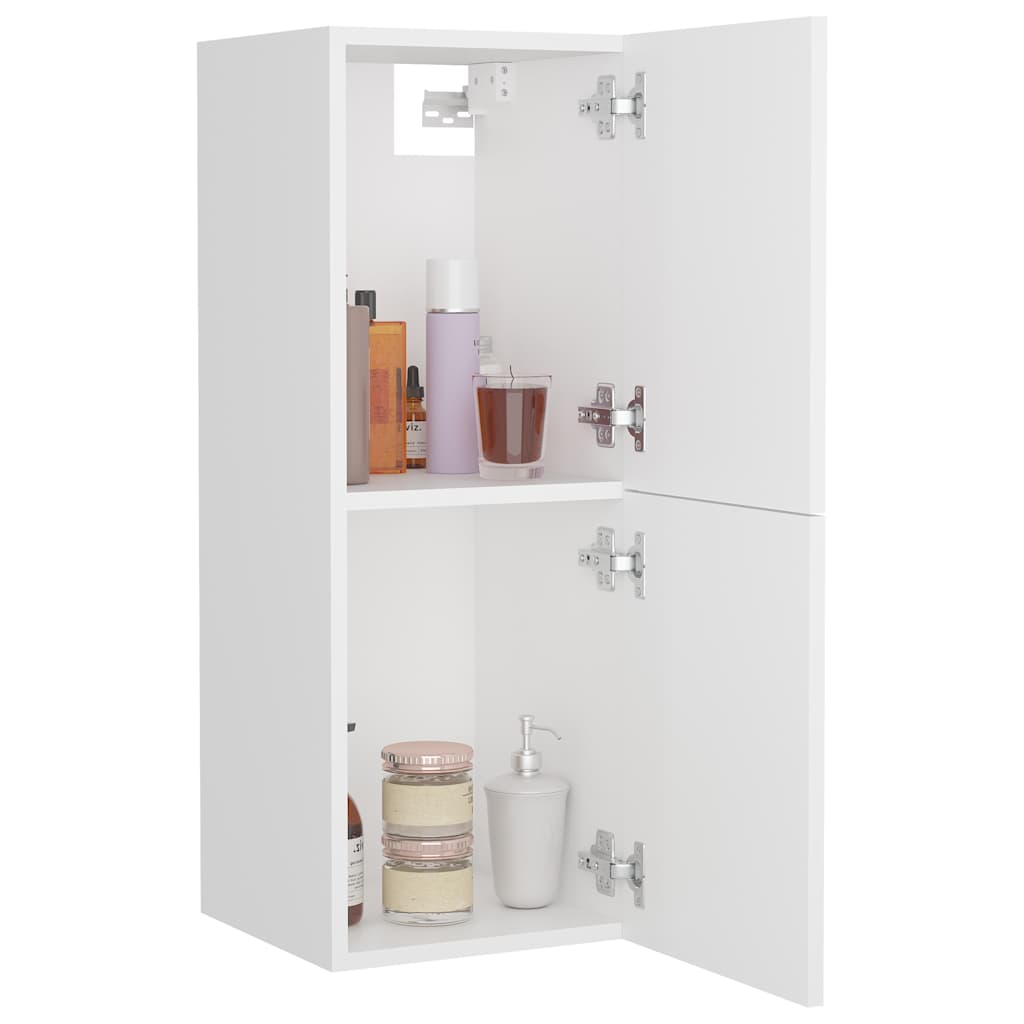 804988 vidaXL Bathroom Cabinet White 30x30x80 cm Engineered Wood