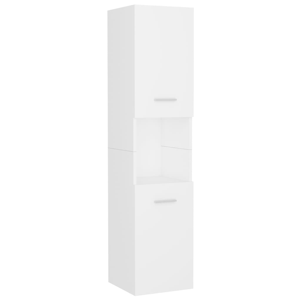 vidaXL Bathroom Cabinet White 30x30x130 cm Engineered Wood