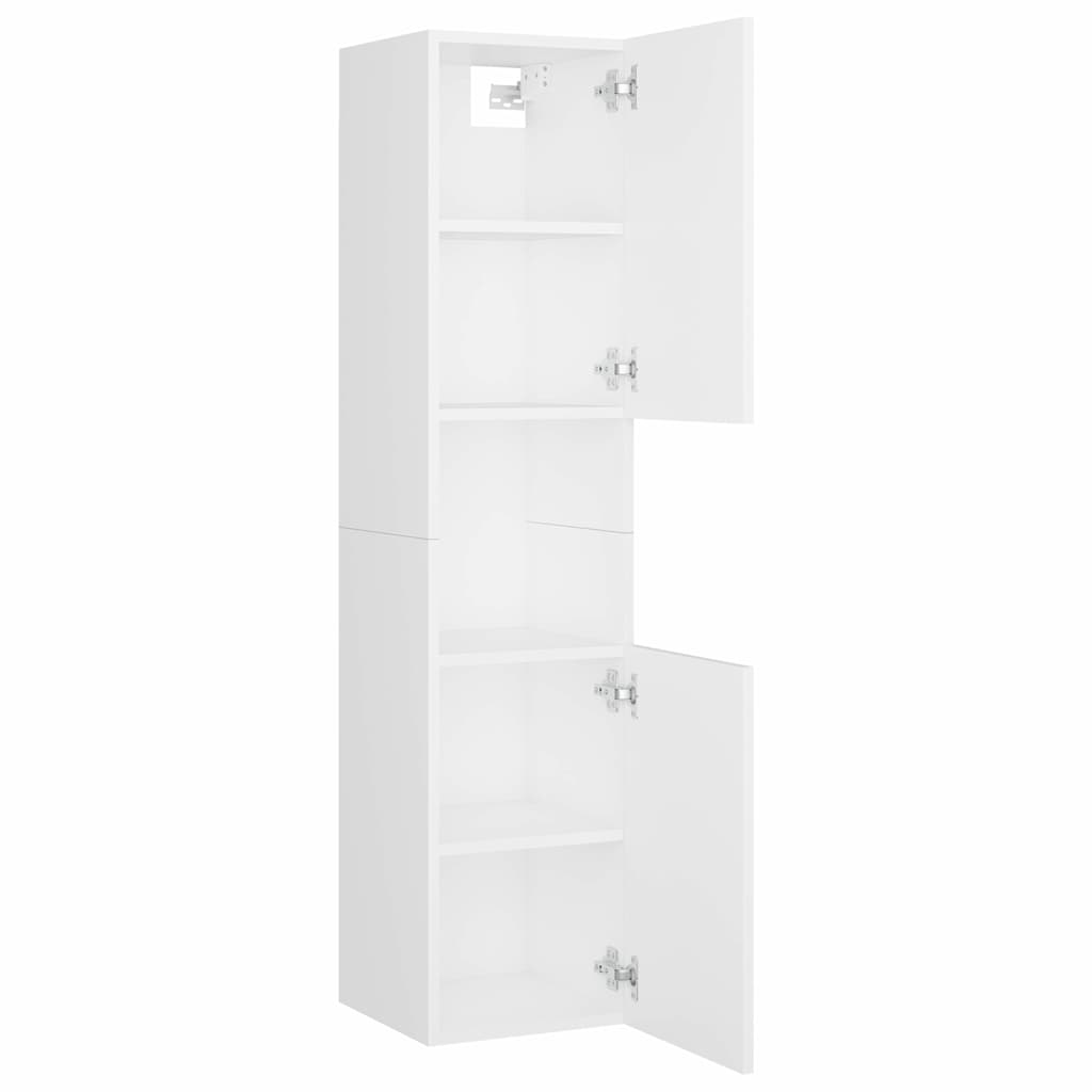 804997 vidaXL Bathroom Cabinet White 30x30x130 cm Engineered Wood