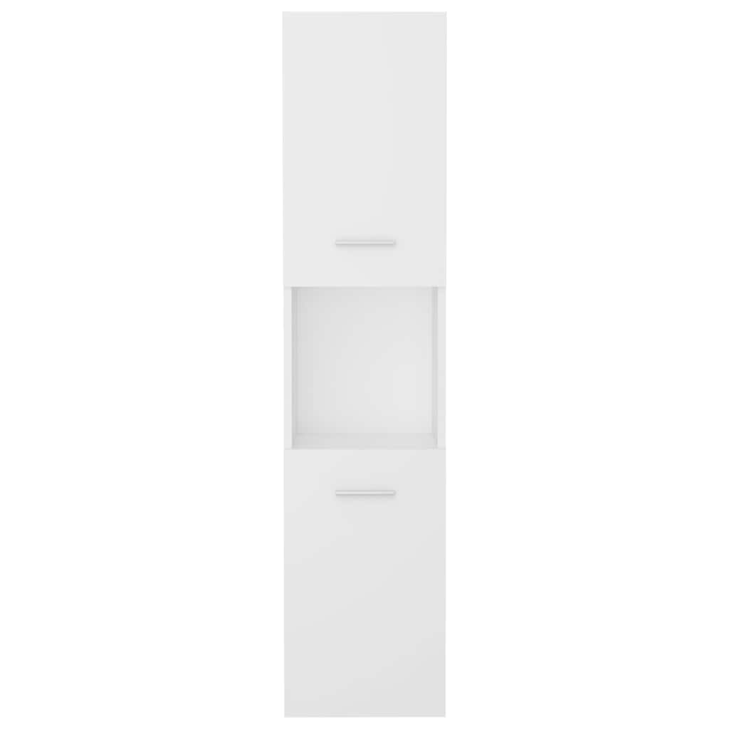 804997 vidaXL Bathroom Cabinet White 30x30x130 cm Engineered Wood