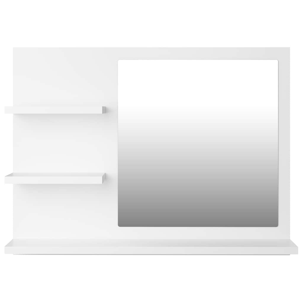 805006 vidaXL Bathroom Mirror White 60x10,5x45 cm Engineered Wood