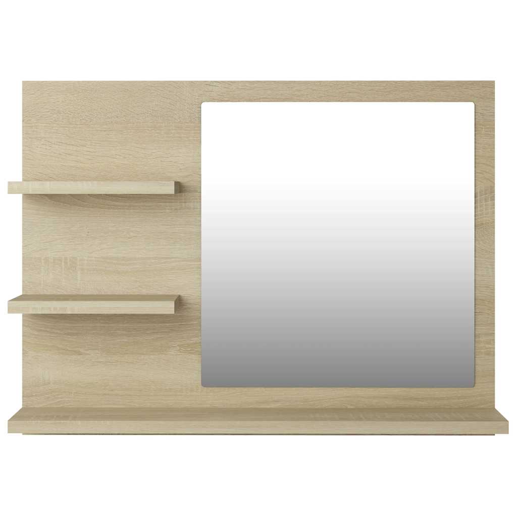 805009 vidaXL Bathroom Mirror Sonoma Oak 60x10,5x45 cm Engineered Wood