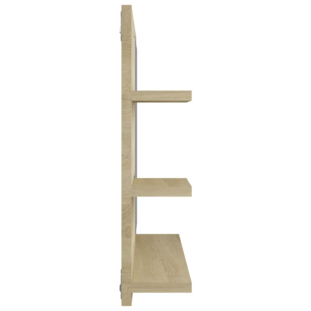 805009 vidaXL Bathroom Mirror Sonoma Oak 60x10,5x45 cm Engineered Wood