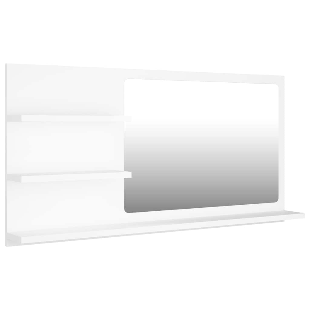 805015 vidaXL Bathroom Mirror White 90x10,5x45 cm Engineered Wood