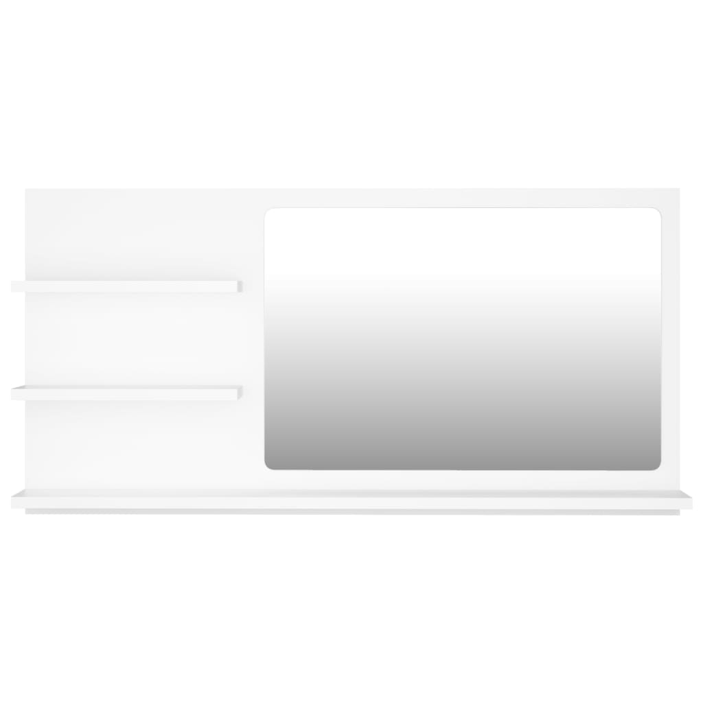 805015 vidaXL Bathroom Mirror White 90x10,5x45 cm Engineered Wood
