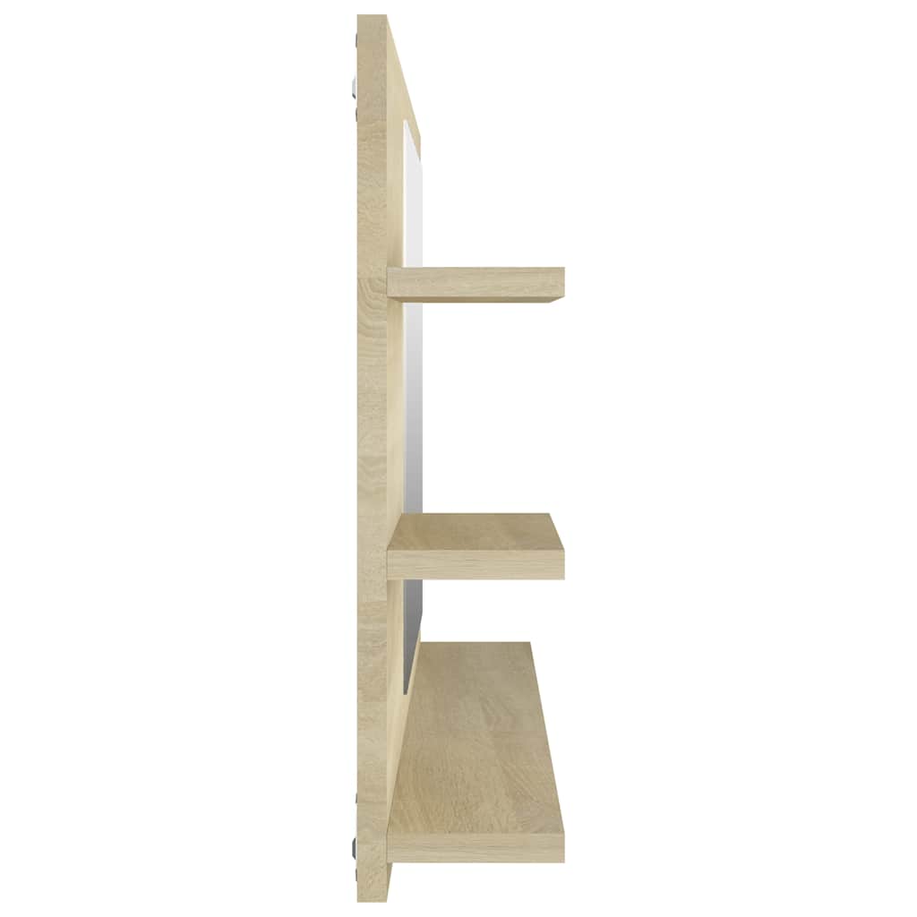 805018 vidaXL Bathroom Mirror Sonoma Oak 90x10,5x45 cm Engineered Wood