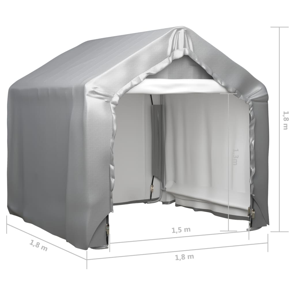 vidaXL Storage Tent Grey 180x180 cm Galvanised Steel