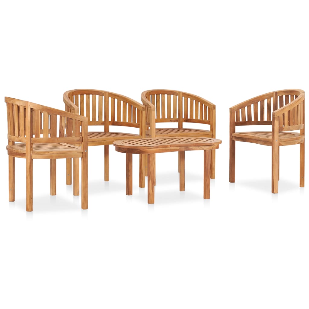 Garden Lounge Set | Natural Teak | Smooth-sanded teak hardwood | Medium