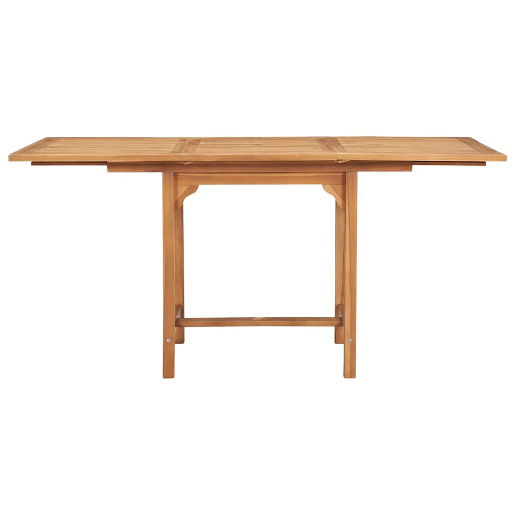 Garden Dining Set | Warm brown | Fine sanded teak hardwood | Foldable