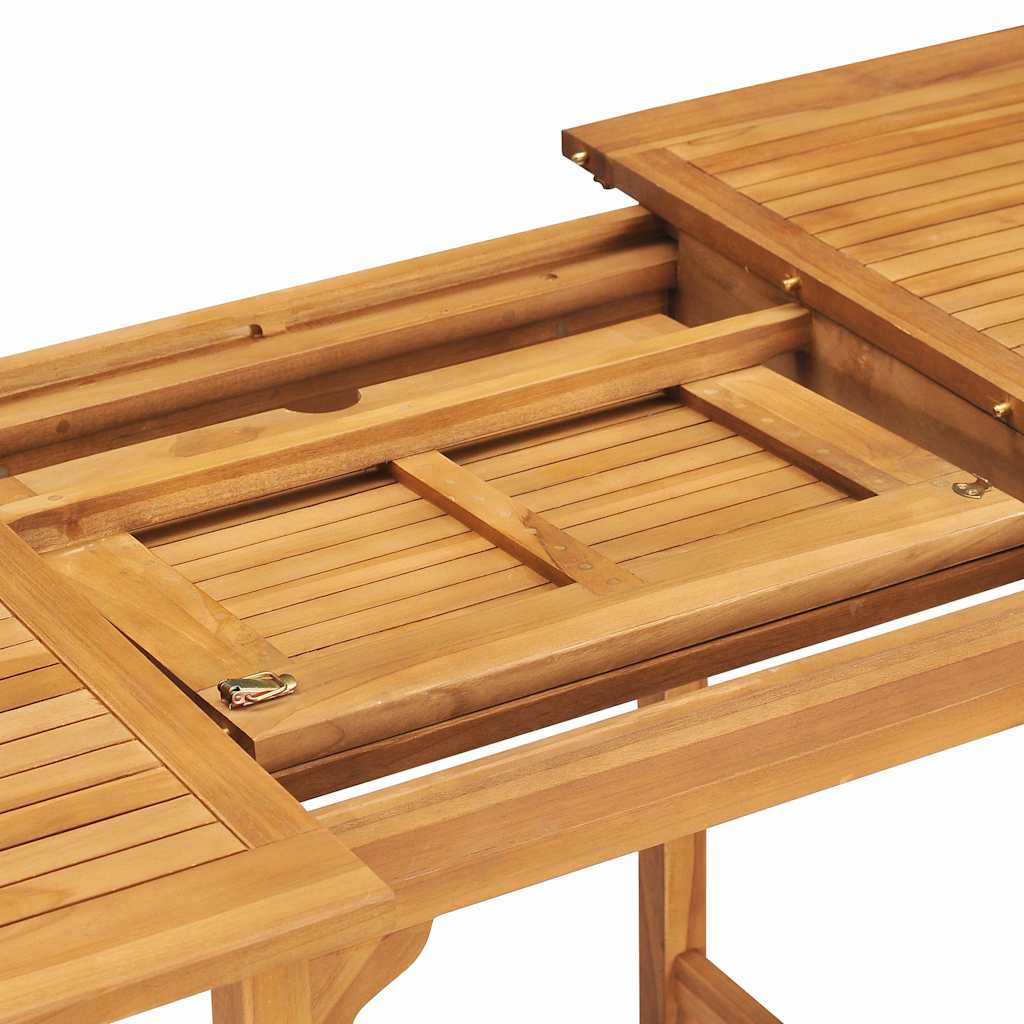 Garden Dining Set | Warm brown | Fine sanded teak hardwood | Foldable
