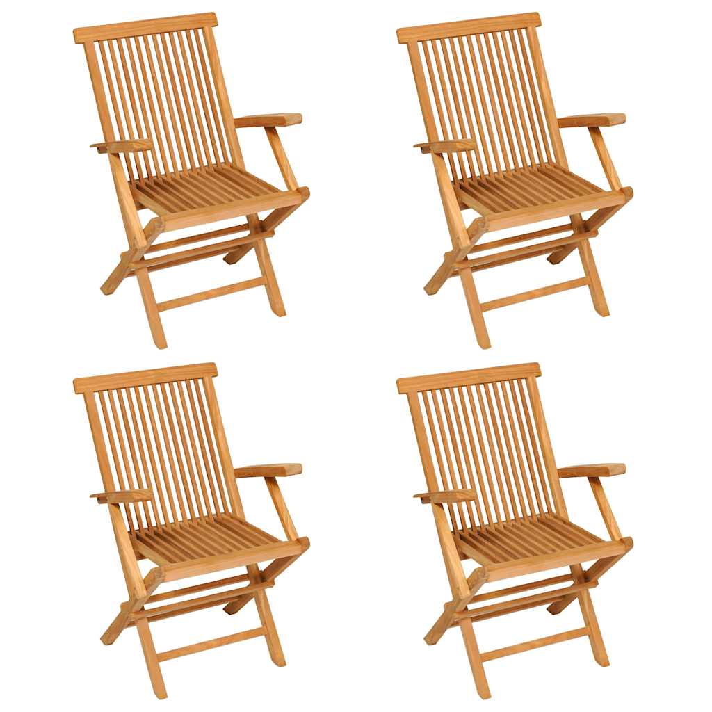 Garden Dining Set | Warm brown | Fine sanded teak hardwood | Foldable