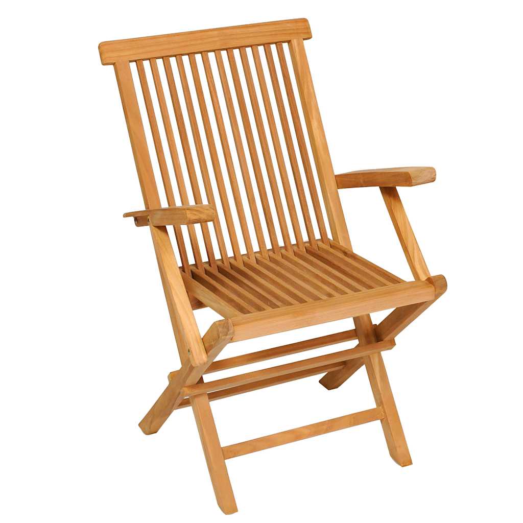Garden Dining Set | Warm brown | Fine sanded teak hardwood | Foldable
