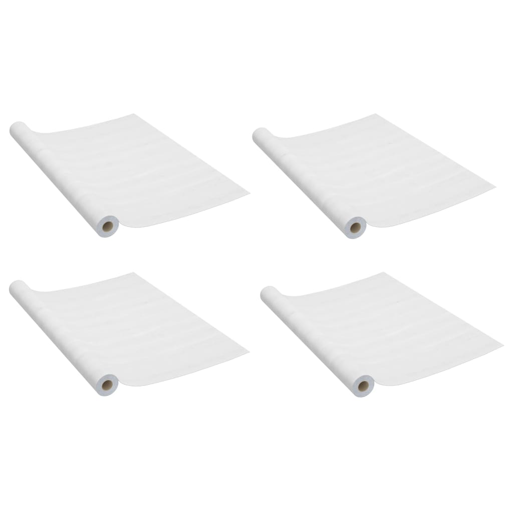 Self-adhesive Door Films 4 pcs White Wood 210x90 cm PVC