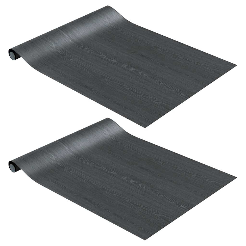 Self-adhesive Furniture Films 2 pcs Dark Wood 500x90 cm PVC