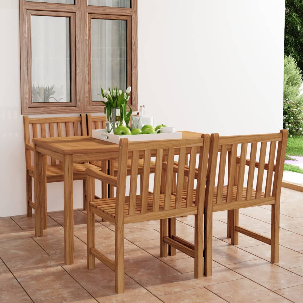 Garden Dining Set | Warm teak | Solid teak wood | Large | Durable