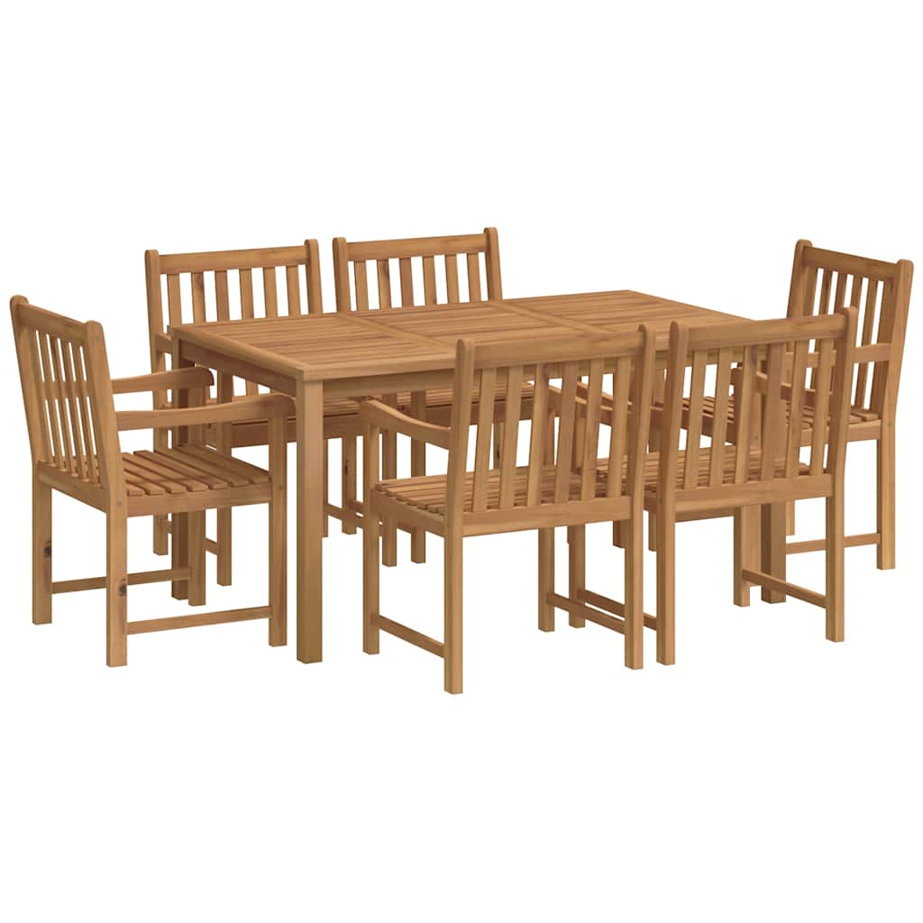 Garden Dining Set | Natural Teak | Solid Teak Wood | 7-Piece Set