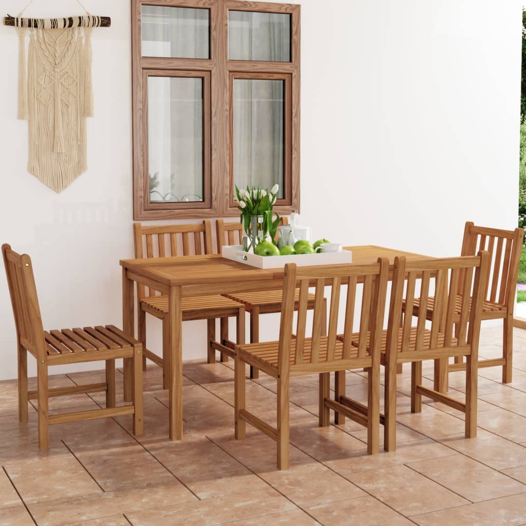 Garden Dining Set | Warm Brown | Solid Teak Wood | Standard | Durable