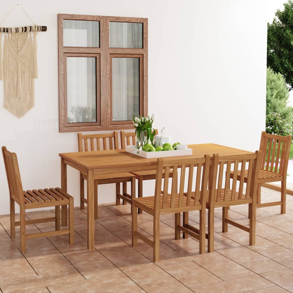 Garden Dining Set | Natural teak | Solid Teak Wood | Large