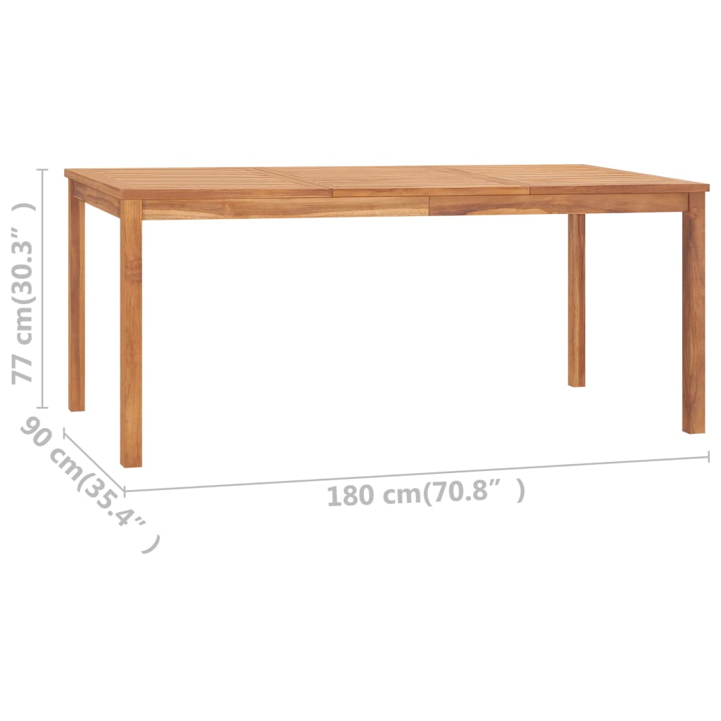 Garden Dining Set | Teak Brown | Solid Teak Wood | 5 Piece Set | Durable