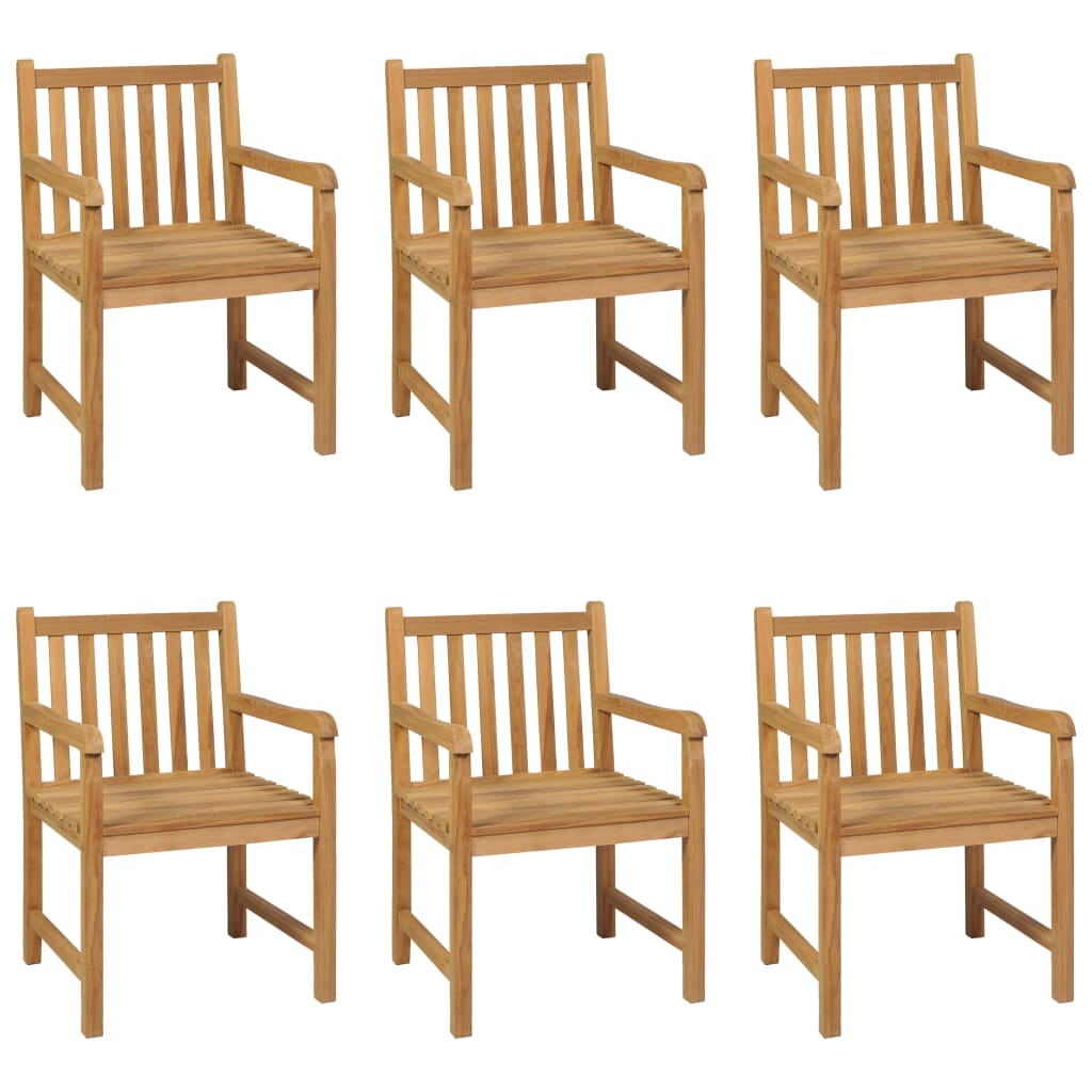 vidaXL 7 Piece Garden Dining Set Solid Teak Wood