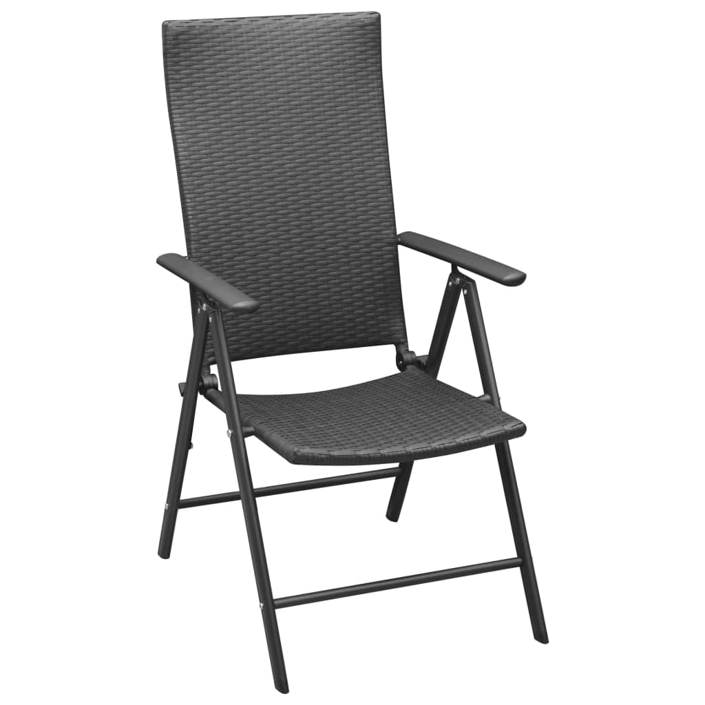 Dining Set | Black | PE Rattan | Standard | Adjustable Armrests