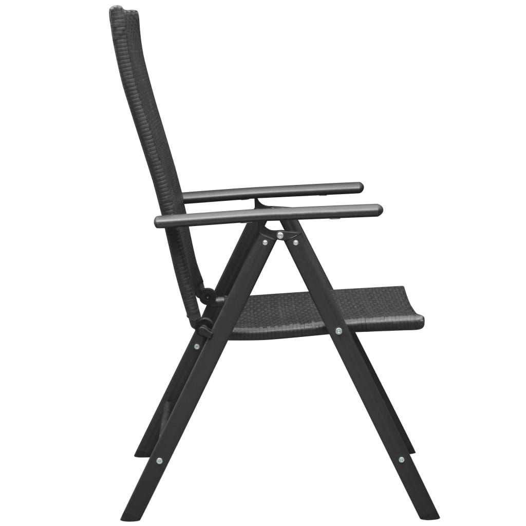 Dining Set | Black | PE Rattan | Standard | Adjustable Armrests