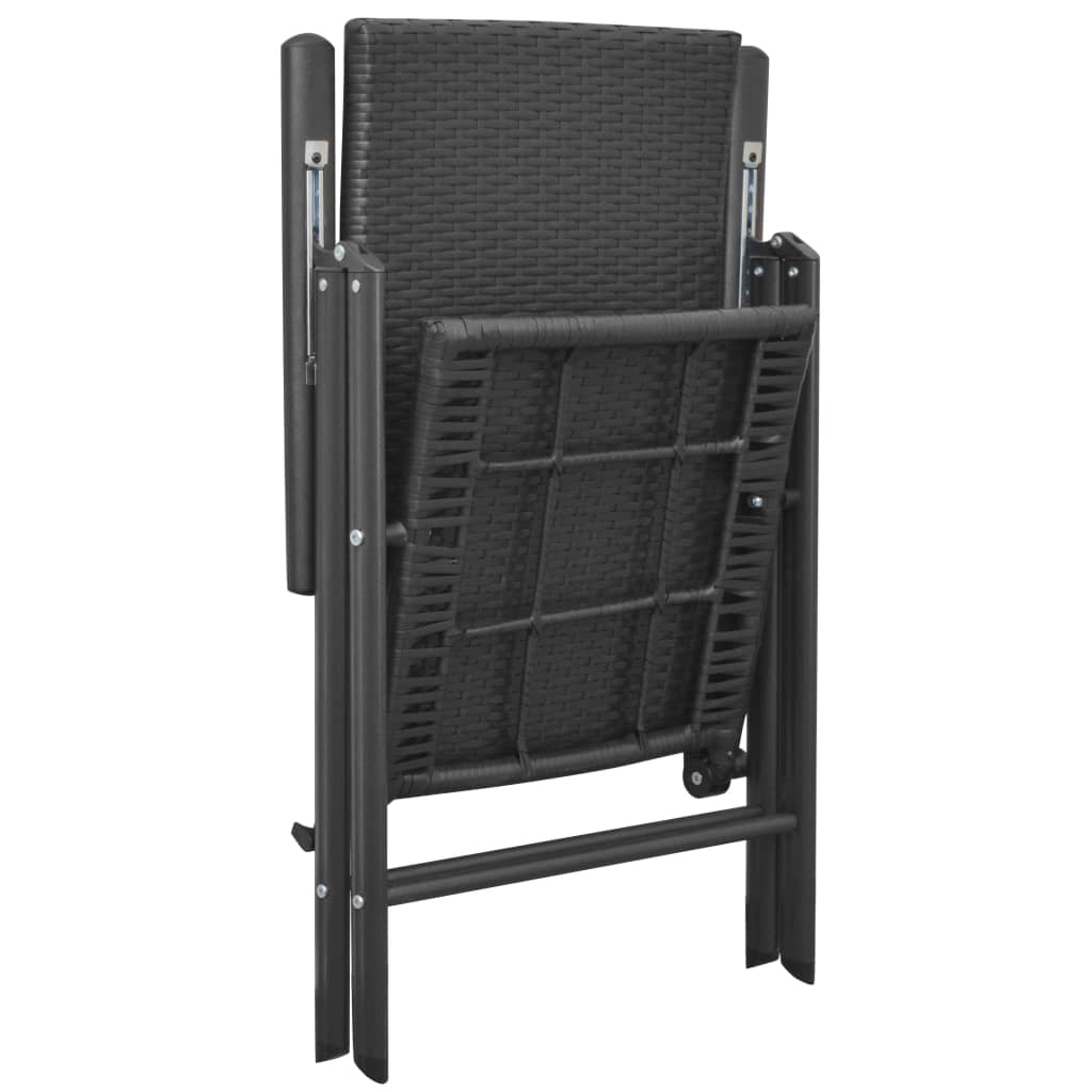 Dining Set | Black | PE Rattan | Standard | Adjustable Armrests