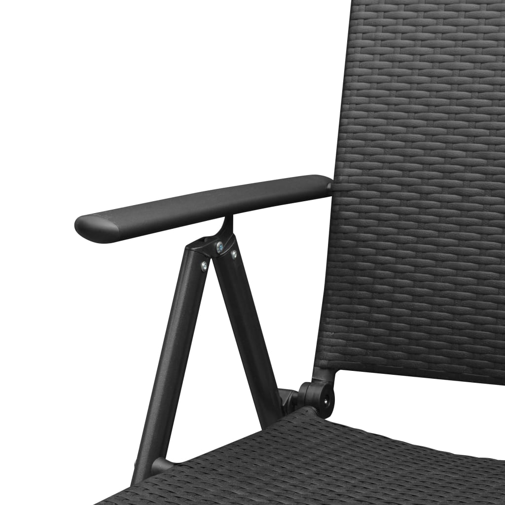 Dining Set | Black | PE Rattan | Standard | Adjustable Armrests