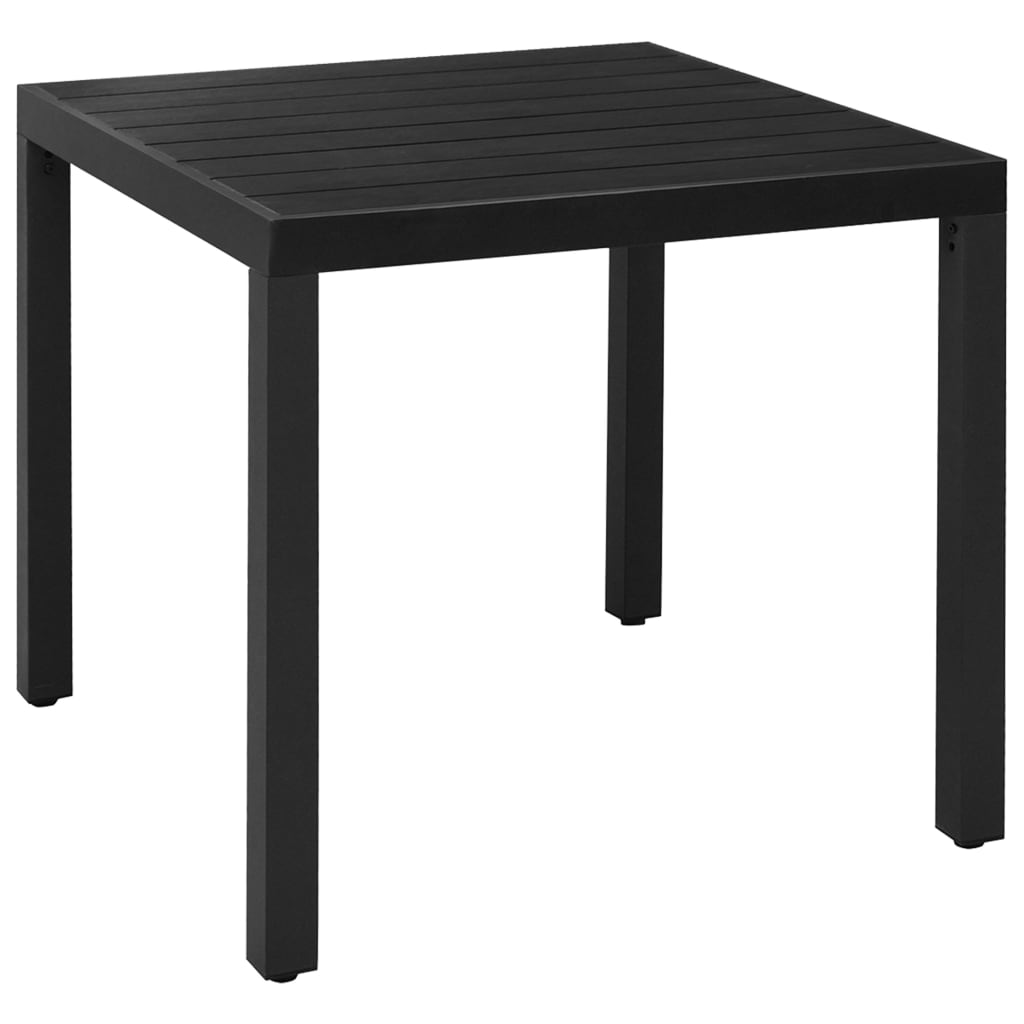 Dining Set | Black, Brown | PE rattan, WPC, aluminium | Small