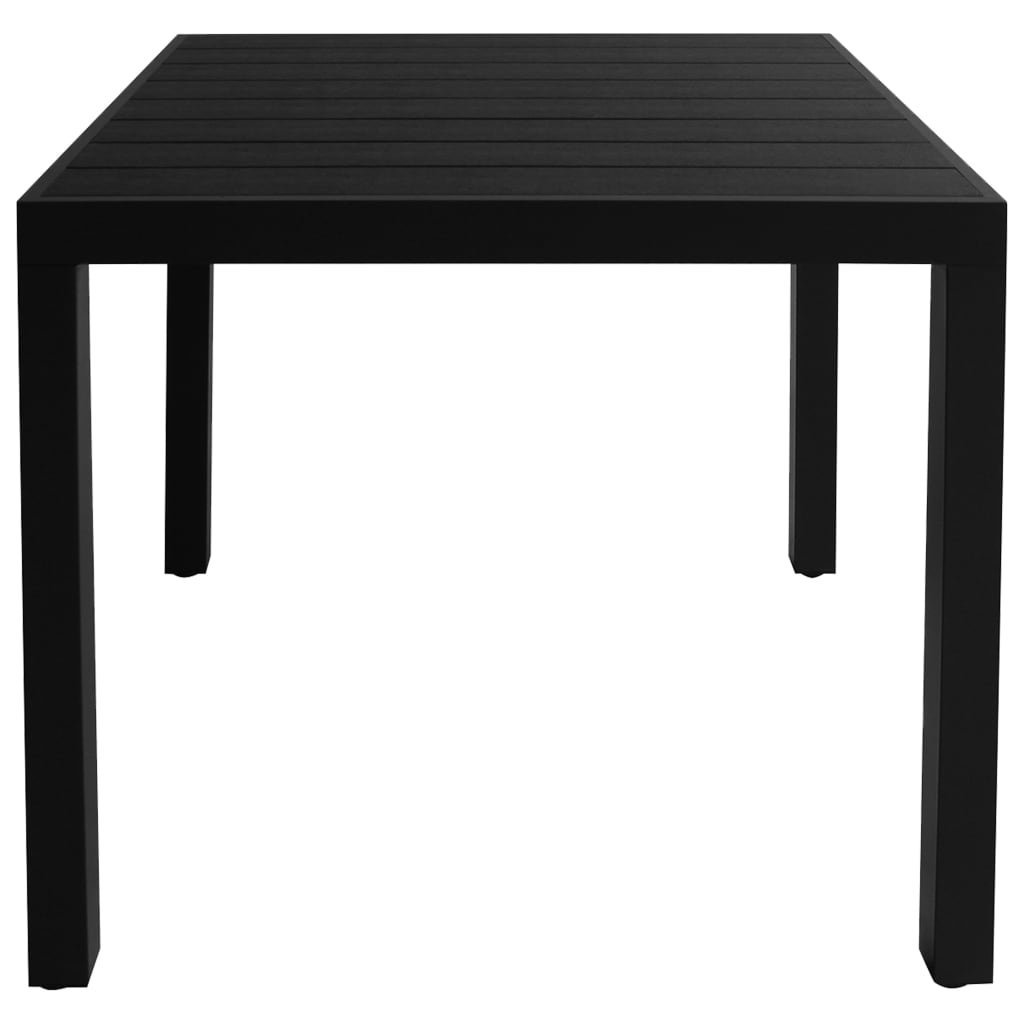 Dining Set | Black, Brown | PE rattan, WPC, aluminium | Small