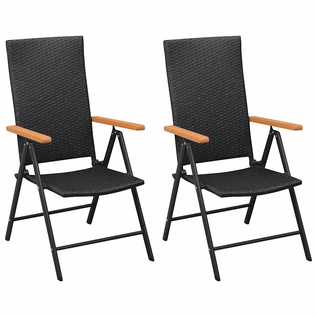 Dining Set | Black and Brown | PE Rattan, WPC, Steel, Glass | Standard