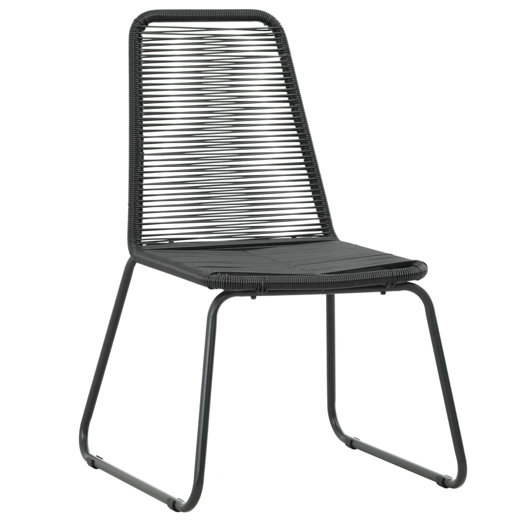 Dining Set | Black | PVC Rattan, Steel, Aluminium, WPC | Lightweight