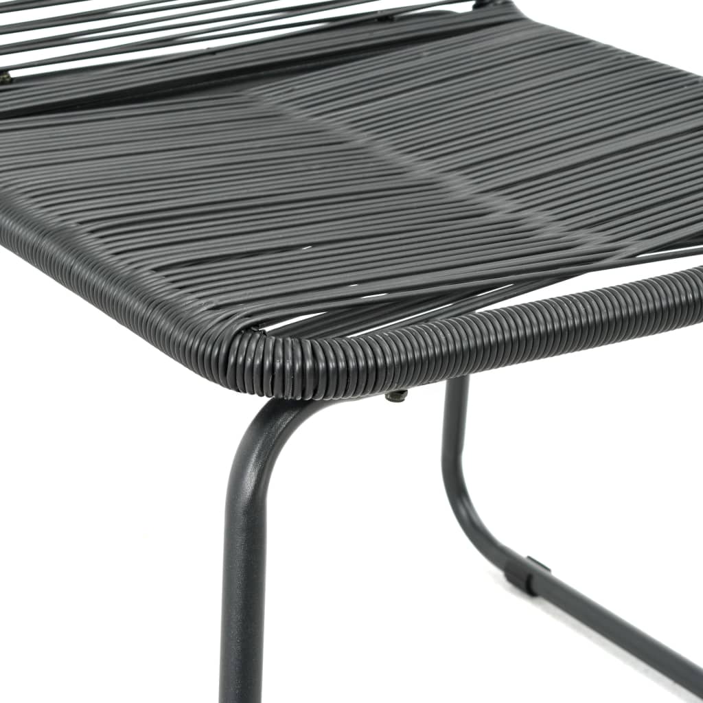 Dining Set | Black | PVC Rattan, Steel, Aluminium, WPC | Lightweight