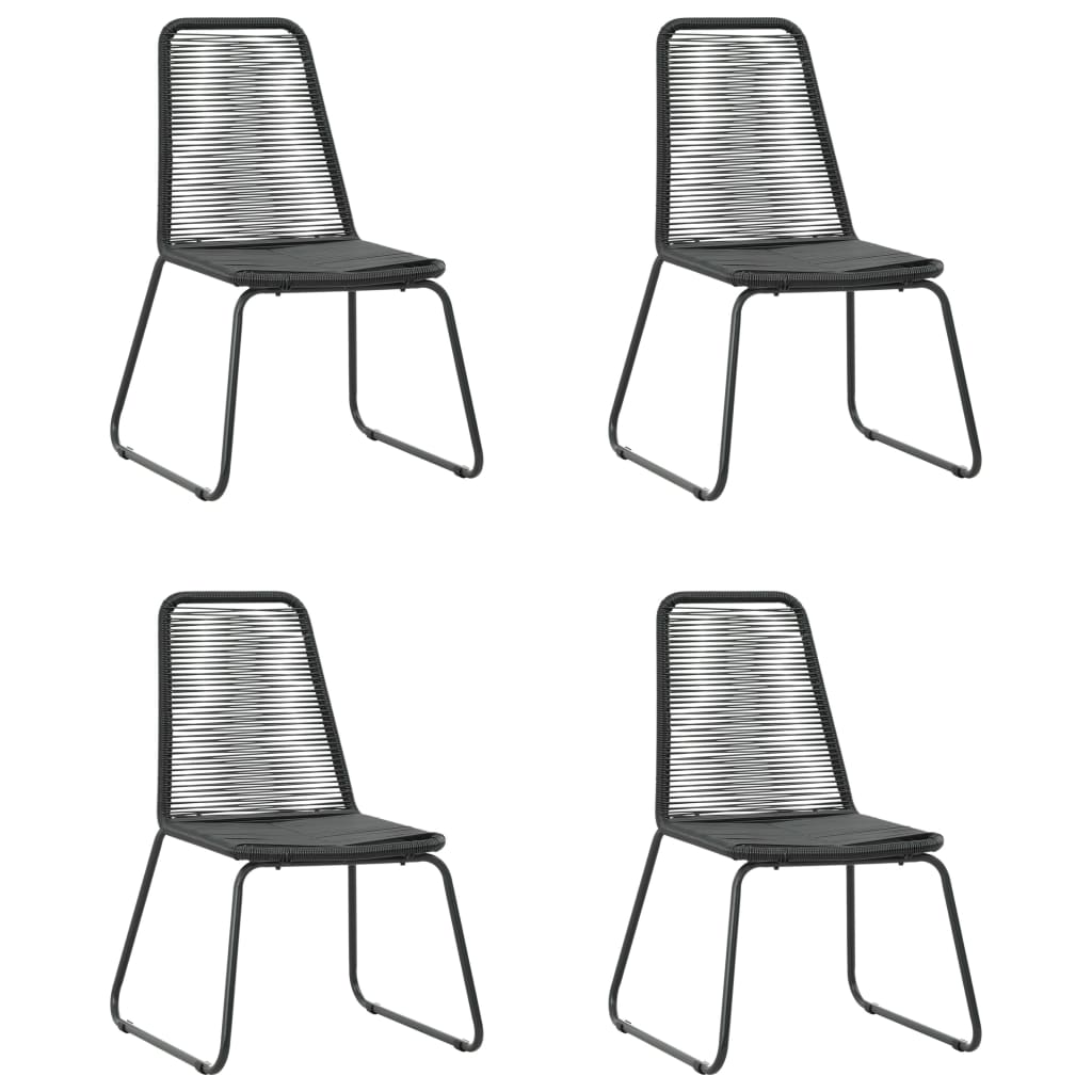 Dining Set | Black and Brown | WPC, Aluminium, PVC Rattan, Steel
