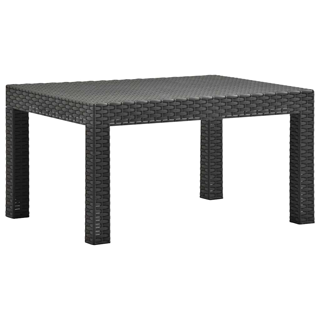 315640 vidaXL Garden Table Anthracite 58x58x41 cm PP Rattan